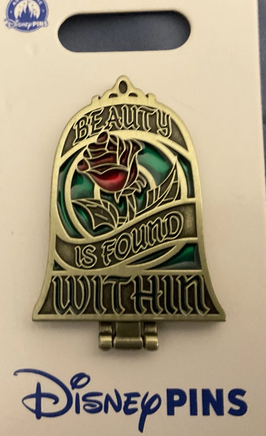 Disney Pin Beauty And The Beast Belle Hinged Pin With Mirror
