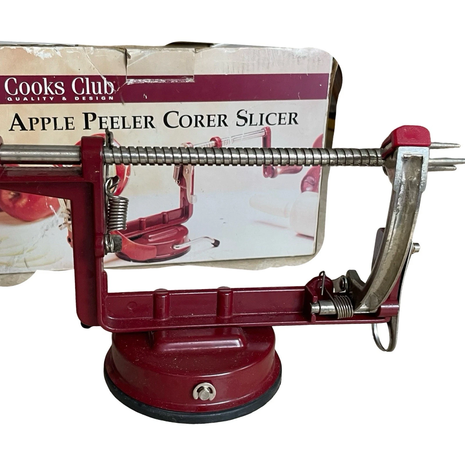 Apple Peeler Fruit Slicer Corer with Stainless Steel Blades and Suction Base Red
Opens in a new wind