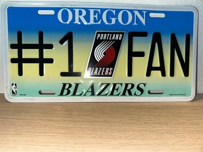 Portland Trail Blazers #1 Fan License Plate   Oregon NBA Tag