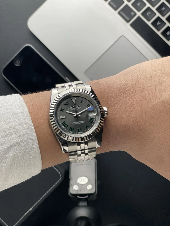 Seiko Datejust Mod - Wimbledon (NH35) - Imagem 3 de 4