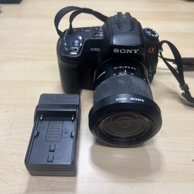 Sony Alpha A300 DSLR Camera with 18-70 lens & W/ 1 Battery & Charger