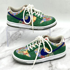 Nike Dunk Low Shoes Youth Size 5Y Green Multicolor Foam Finger Suede DZ5299-300