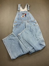 Vintage Disney Mickey Unlimited Bib Overalls Womens Small Denim Mickey Mouse