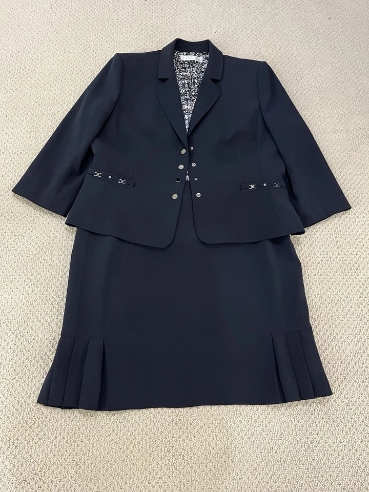 Tahari Arthur S Levine Mujer 2 Piezas Falda Trajes Talla 18 Foto 3 de 4