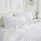 Waffle Weave White Queen Sham Set of 2 30Lx20W VHC Brands