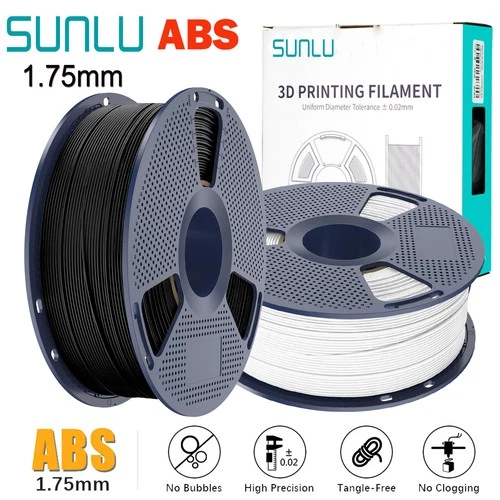 SUNLU ABS 3D Drucker Filament 1.75mm ABS 1KG/ROLL Keine Blasen +/-0.02mm