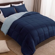King Size Comforter Set - Fluffy King Bed Comforter Set for All Seasons - Revers