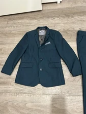 Appaman Boys Two-Piece Mod Suit Jacket And Pants in color Deep Atlantic size 8