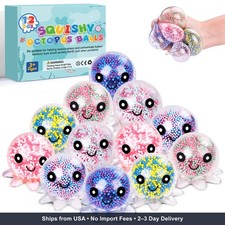 12PC Octopus Stress Balls for Adults Cute Squishy Squeeze Fidget Toys TPR fidget