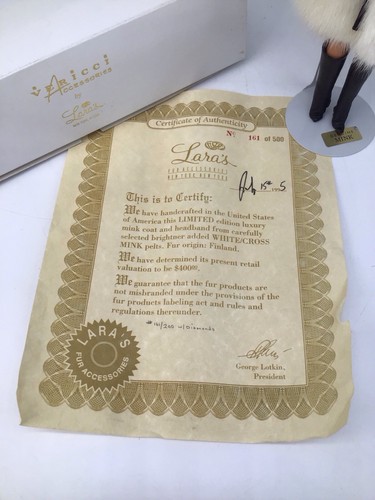 Vintage 1995 Vericci Accessories Barbie Mink Coat/Hat & Leather Boots #161/500 - Picture 8 of 10