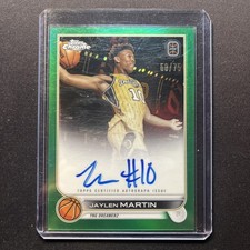 2022-23 Topps Chrome OTE Chrome Autographs Jaylen Martin Green Refractor /75