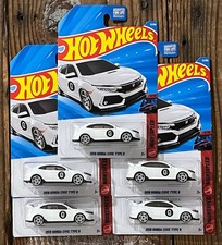 LOT 5 WHITE HOTWHEELS 2018 HONDA CIVIC TYPE R CARS CJ s 3/10 NIGHTSPEED 11/250