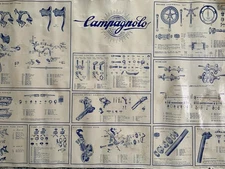 Vintage 1973 Campagnolo Road Bike Components Poster