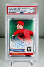 2018 Donruss Optic Shohei Ohtani Rated Rookie Auto Chrome Retro '84 PSA 10
