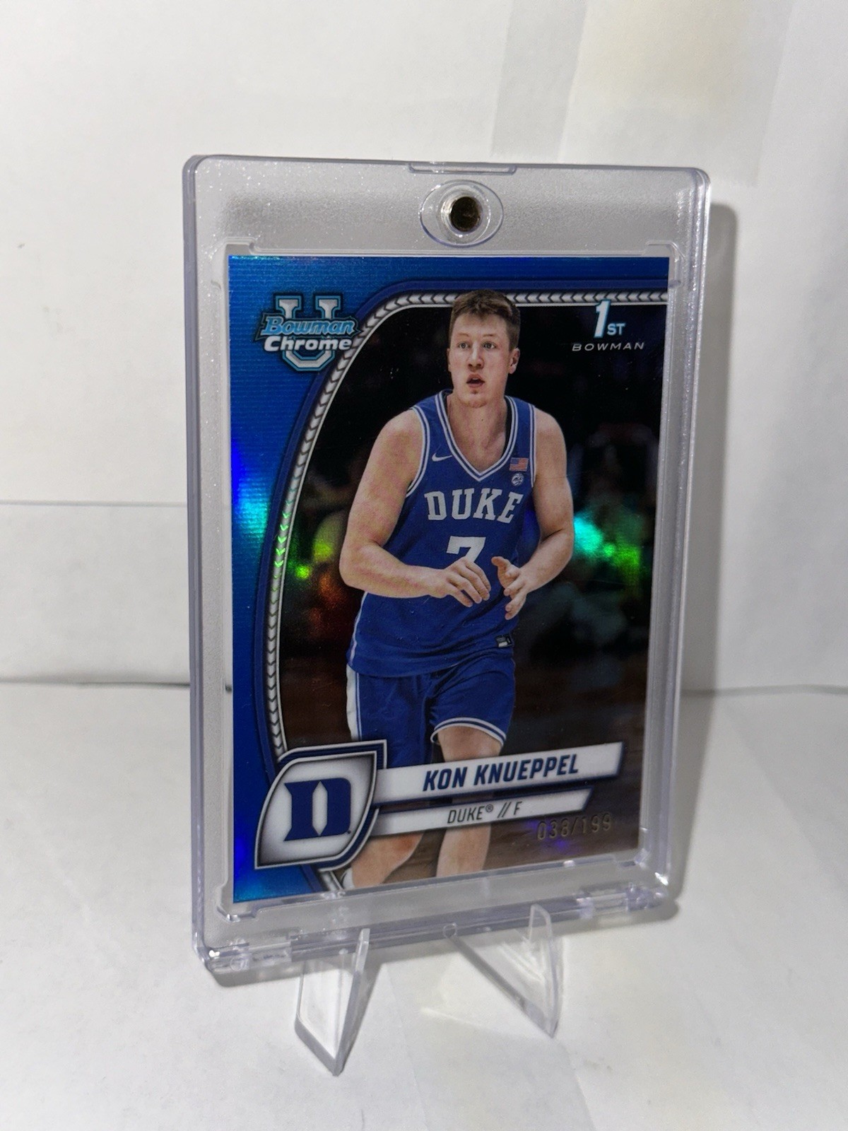 2024-25 Bowman Chrome University Kon Knueppel #48 Blue /199 COLOR MATCH 1st