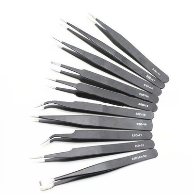Multifunctional stainless steel tweezers set repair tool Forceps   #as