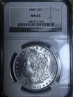 1889 P MORGAN DOLLAR  NGC CH BU   ,  PREMIUM COIN EXCEPTIONAL FOR THE GRADE