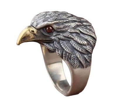 Men's ring with an eagle design/yu136