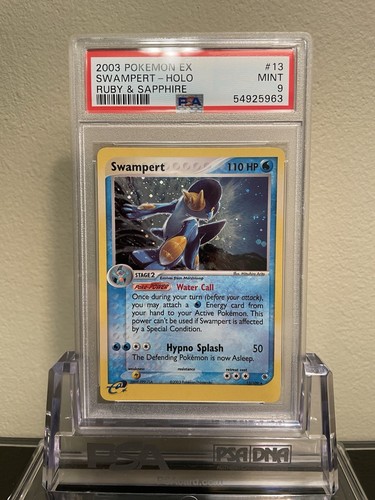 2003 Pokemon EX Ruby & Sapphire Holo Swampert #13 PSA 9 MINT