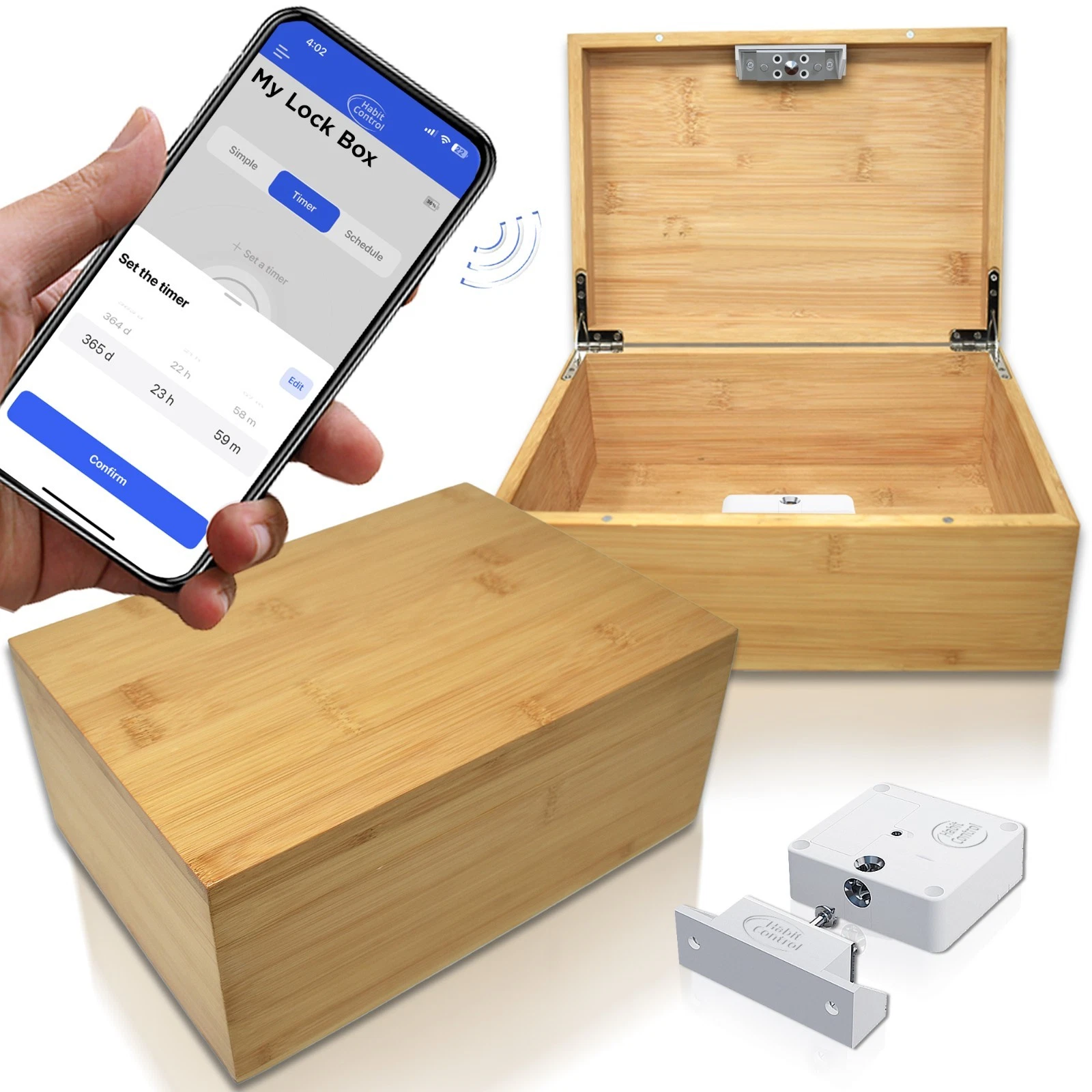 Timed Lock Box Habit Control App - Schedule, Timer, Simple Modes - Smart LockBox