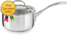 Tri-Ply Stainless Steel 1-1/2-Quart Sauce Pan with Cover