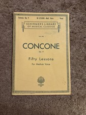 Schirmer  s Library Of Musical Classics Concone Fifty Lessons For Medium Voice