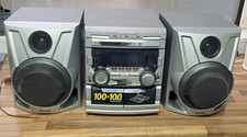 Philips FW-C55 Mini HiFi System 3CD Changer Cassette AM/FM RDS Silver