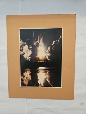 Vintage Space Shuttle Launch At Night Print 5x7