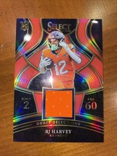 🔥25’ Panini Select RJ Harvey RED Jersey Patch #DSM-RHY Broncos Rookie Prizm🔥