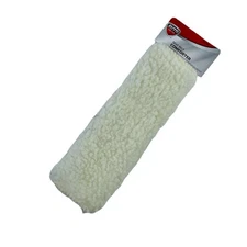 AutoDrive Seat Belt Comforter Faux Sheepskin Soft Cream Car Shoulder Pad Cushion