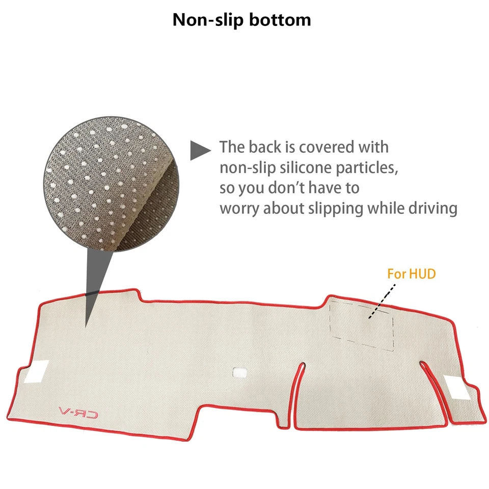 For Honda CR-V Dashboard Cover Dash Mat Carpet Rug Car Pad Protector 2023-2026 - Изображение 3 из 4