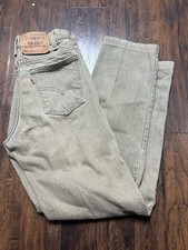 Vintage Levis 550 Orange Tab Jeans Mens 28x31 Beige Relaxed USA 90s 585