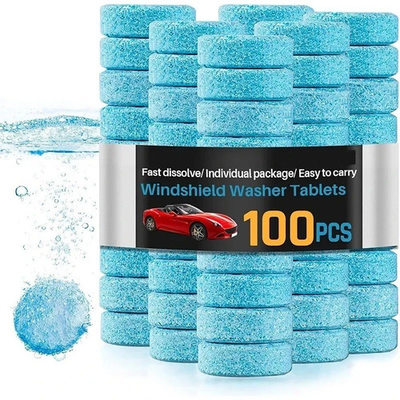 #ad 100PCS Car Winter Windshield Washer Wiper Fluid Concentrated Tablets Glass Clean $11.85