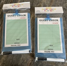 2 NIOP Target Bullseye Play Pretend Guest Check Dry Erase Board/Marker stocking