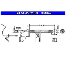 Bremsschlauch hinten links für Opel Astra H A04 L70 | 24531763