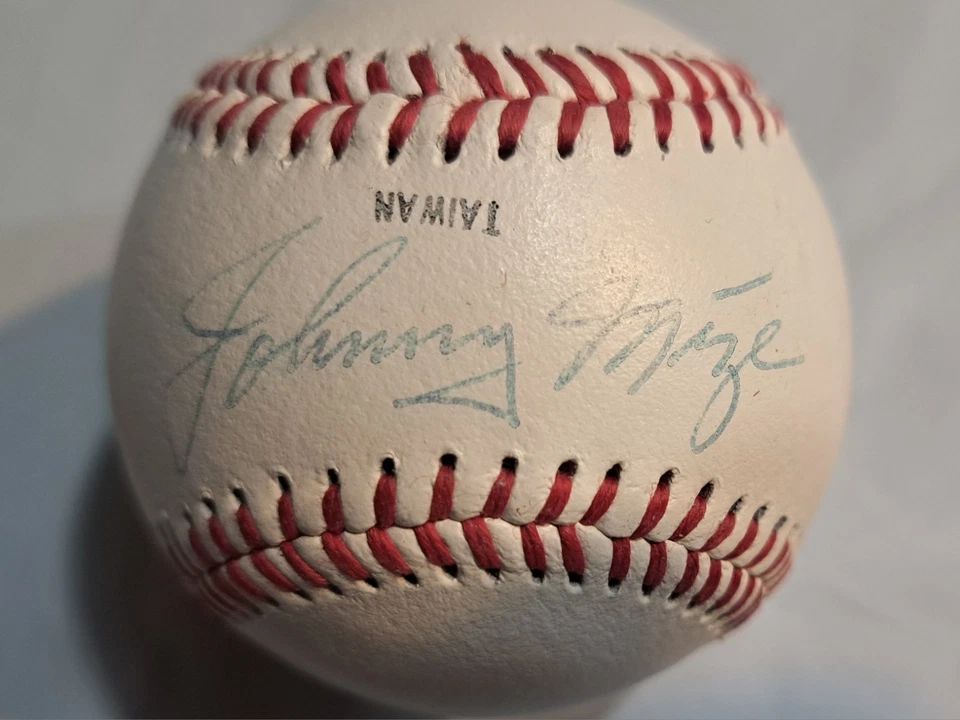 Johnny Mize Signed Baseball HOF With Holder Wood Base Dixie Youth Baseball - Image 2 of 4