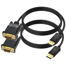 DisplayPort To VGA Cable 10 FT 2 Pack DP To VGA Adapter Male To Male 1080P