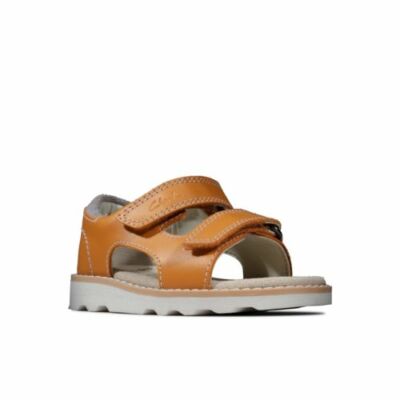 BNIB Clarks Toddler Boys CROWN ROOT Burnt Orange Leather Air