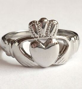 Sterling Silver IRISH Celtic Heart CLADDAGH Ring SIZE 5 6 7 8 9