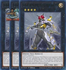 Yugioh! 3x Evilswarm Exciton Knight CRBR-EN048 Rare 1st Ed NM
