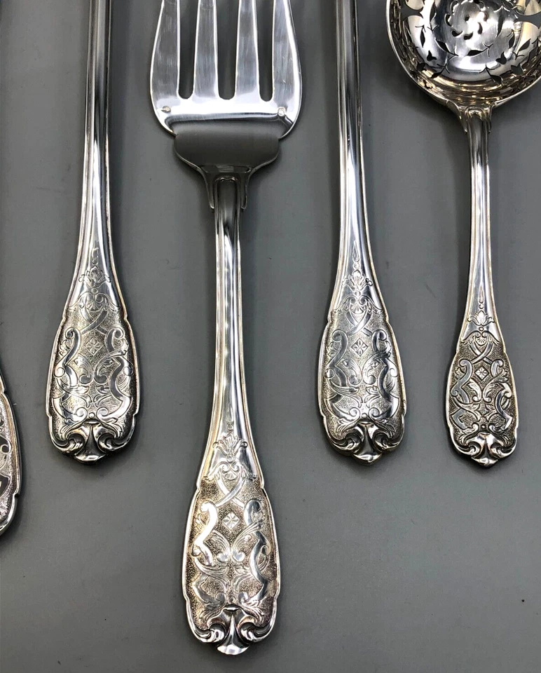 Elysee by Puiforcat Plata de Ley 82 piezas Servicio para 12, con Servidores y Cajas Foto 4 de 4