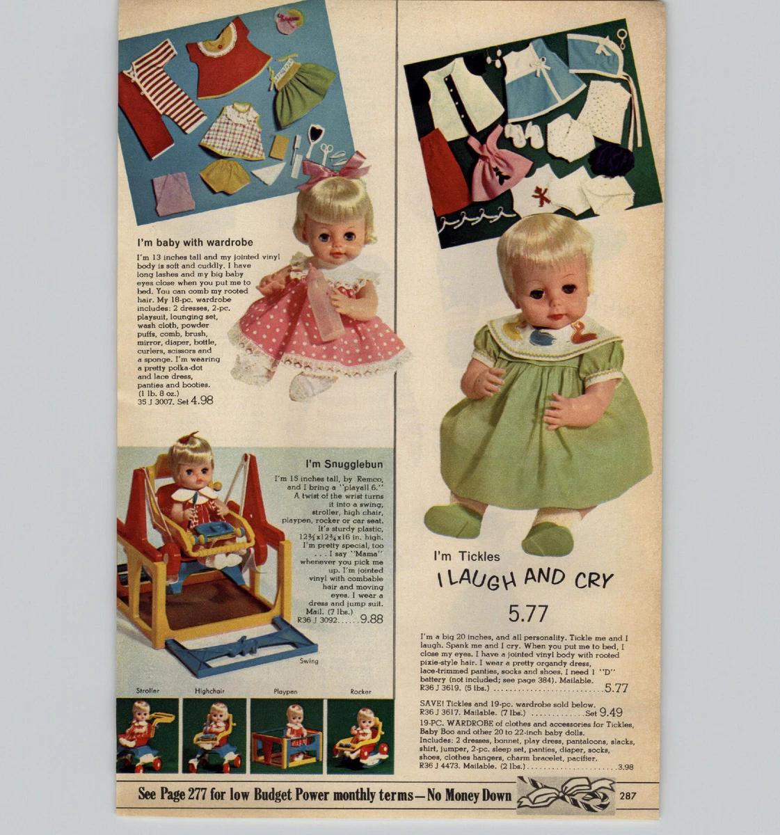 1967 PAPER AD Mary Poppins Doll Dolls Tickles Snugglebun Remco