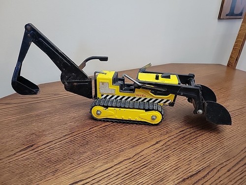 Vintage Yellow Pressed Steel Tonka Digger Excavator Trencher 18” Metal 1970s - Picture 12 of 12