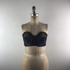 Vintage l 50s 32 RARE Flexees Peekaboo Peaked Mesh Burlesque Pinup Bullet Bra