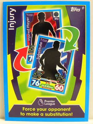 Match Attax 2017/18 Premier League - #T005 Injury - Tactic Card