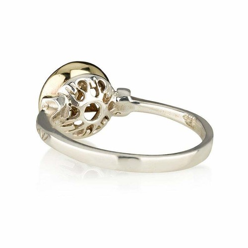 Anello Ebraico Protezione Stella di David Kabbalah Gioielli Oro Giallo e Argento 14K - Foto 4 di 9