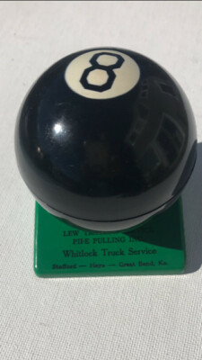 8 ball car cigarette lighter Vintage 8 Ball cigarette lighter. Advertising piece. VGC. Ca. mid century
