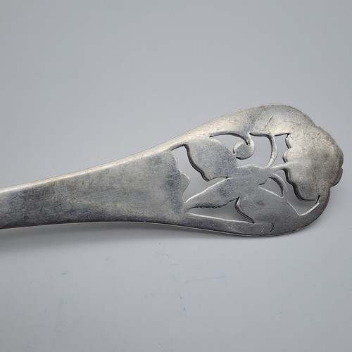 1949 Vintage Denmark Butterfly & Flower - 826 Silver Serving Spoon - 8.1" - Picture 15 of 19