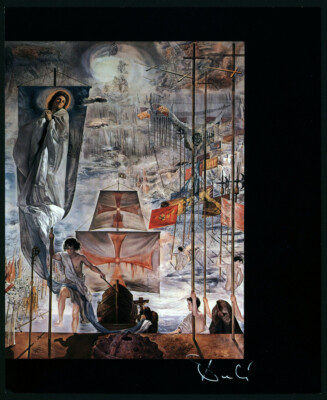 Hand Signed by Salvador Dali, Print  Discovery of America by Columbus . W/ COA.