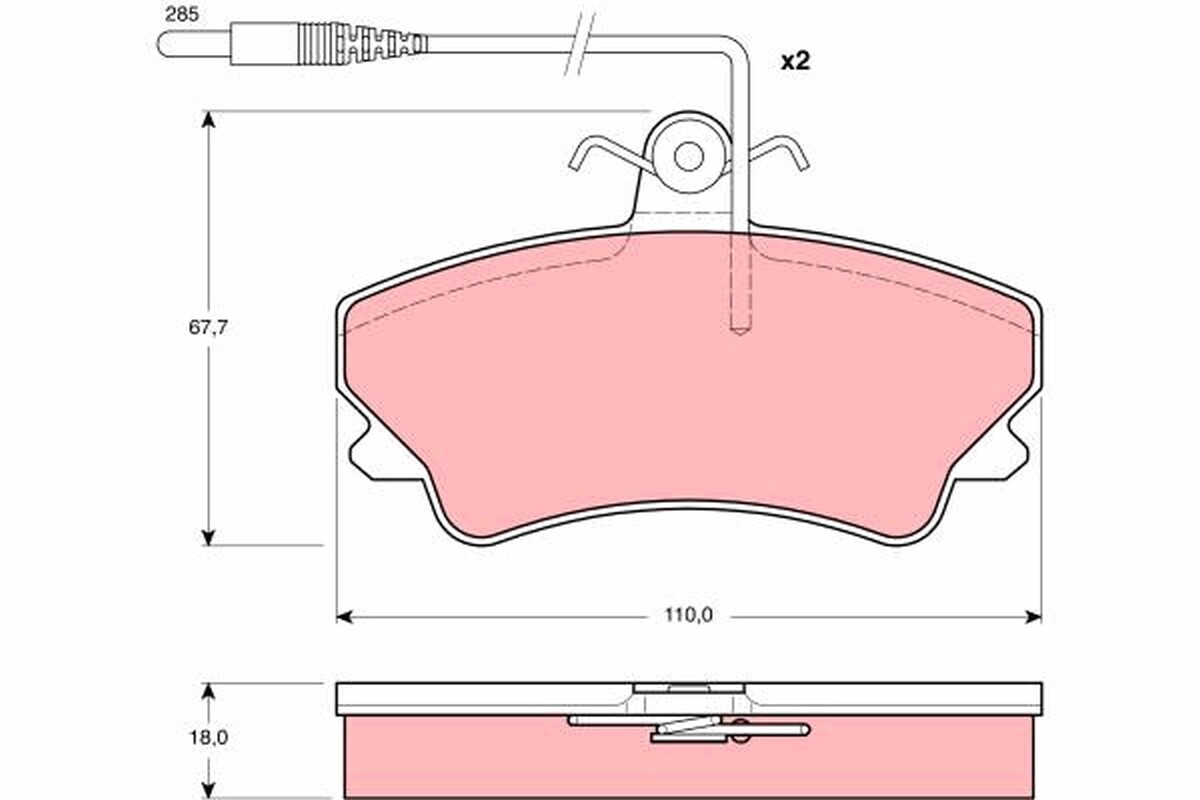 GDB1203 TRW Brake Pad Set, disc brake for RENAULT